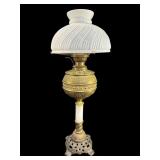 VICTORIAN BRASS BANQUET LAMP