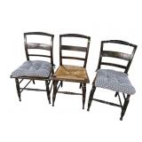 LOT OF 3 ANTIQUE HITCHCOCK STYLE CHAIRS