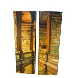 LOT OF 2 LIBRARY PRINT ON CANVAS