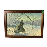 PETER DAZZER PHEASANT PRINT ON CANVAS