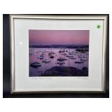 MONTERREY HARBOR AT DUSK PRINT IN FRAME