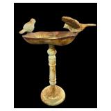 CAST IRON SMALL BIRD BATH WITH BIRDS