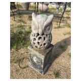 CONCRETE OWL ON STAND