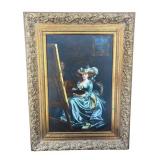 EX LARGE PAINTING ON CANVAS LADY PAINTING