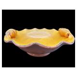 VIETRI ITALY 2 HANDLED RUFFLED SERVING BOWL