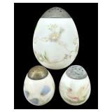3 PC SET MT. WASHINGTON HAND PAINTED SALT/PEPPER