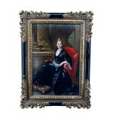 LARGE PAINTING OF VICTORIAN LADY