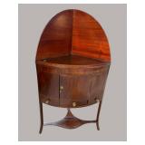 19TH CENT. MAHOGANY CORNER WASHSTAND