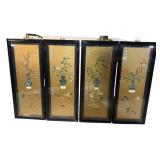 LOT OF 4 ORIENTAL SOAPSTONE SHADOWBOX PANELS