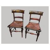 2 PENNSYLVANIA DUTCH PAINTED ANTIQUE MAHOGANY