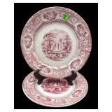 PR OF ANTIQUE CORINTHIA E. CHALLINOR PINK AND