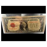 1928 $1 WASHINGTON RED SEAL FUNNYBACK NOTE