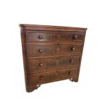 19TH CENT. WALNUT 4 DRAWER CHEST