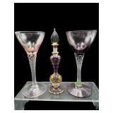 3 PC ART GLASS LOT