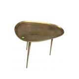 CYAN BRASS END TABLE