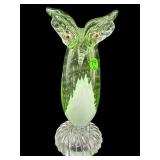 LARGE ART GLASS MURANO CONTROLLED BUBBLE OWL