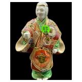 HAND PAINTED PORCELAIN ORIENTAL MORIAGI FIGURINE