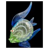 EXTRA LARGE MURANO STYLE ART GLASS HAND BLOWN FISH