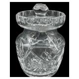 WATERFORD CRYSTAL CONDIMENT JAR WITH LID