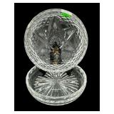 2 PC LOT WATERFORD CRYSTAL WINE COASTERS