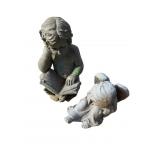 2 FIBERGLASS GIRL FIGURES
