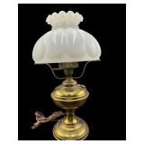 BRASS LAMP WITH SHADE