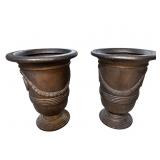 PR OF FIBERGLASS LARGE URNS