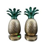 PR OF WILDWOOD SOLID BRASS PINEAPPLE BOOKENDS