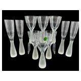 SET OF 10 FROSTED GLASSES