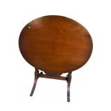 HIGH QUALITY LYRE BASE OVAL TILT TOP TABLE