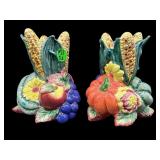 FITZ AND FLOYD VEGETABLE AND FRUIT CERAMIC