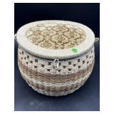 WICKER SEWING BASKET