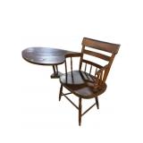 EARLY 19TH CENTURY PINE HALF SPINEL DESK CHAIR