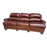 HANCOCK & MOORE BROWN LEATHER SOFA