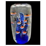 LARGE ART GLASS FISH PAPERWEIGHT