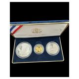 2008 EAGLE 3 COIN SILVER GOLD BULLION MINT SET