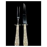 SMALL ALVIN BRIDAL BOUQUET STERLING CARVING SET