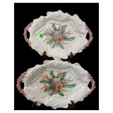 TWO 1996 FITZ AND FLOYD SEE SHELL FISH PLATTERS
