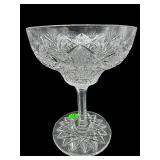ANTIQUE BRILLIANT CUT CRYSTAL FOOTED COMPOTE