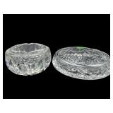 2 PC WATERFORD CRYSTAL ASHTRAY/COASTERS