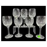 SET OF 7 HAND CUT ZAWIERCIE LEAD CRYSTAL STEMS