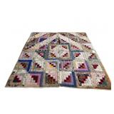ANTIQUE SIGNED HANDMADE PATCHWORK QUILT