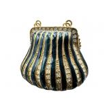 RHINESTONE DECORATIVE PURSE TRINKET BOX