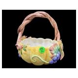 FITZ AND FLOYD HARVEST COLLECTION BASKET WITH