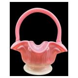 RARE FENTON ROSALINE LAMBS TONGUE BASKET