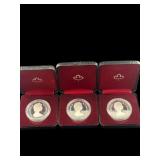 3 CANADA PROOF 1982 SILVER DOLLARS