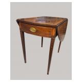 19TH CENTURY MAHOGANY INLAID PEMBROKE TABLE