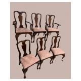 6 SOLID CHERRY QUEEN ANNE CHAIRS