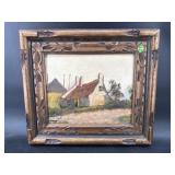 ARTIST SIGNED MID CENTURY ABSTRACT OIL ON CANVAS