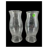 PR OF GLASS HURRICANE SHADES